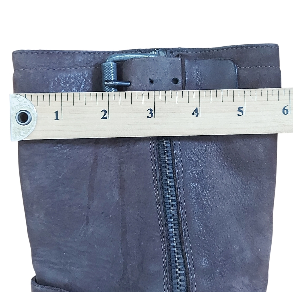 Vera Wang Lavender Women Buckle Motocycle Harness Boots Size 8 M Brown Mid-calf - Picture 10 of 16